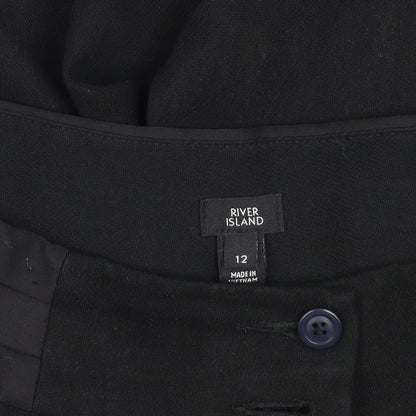 River Island Women's Black Regular Trousers Size 12