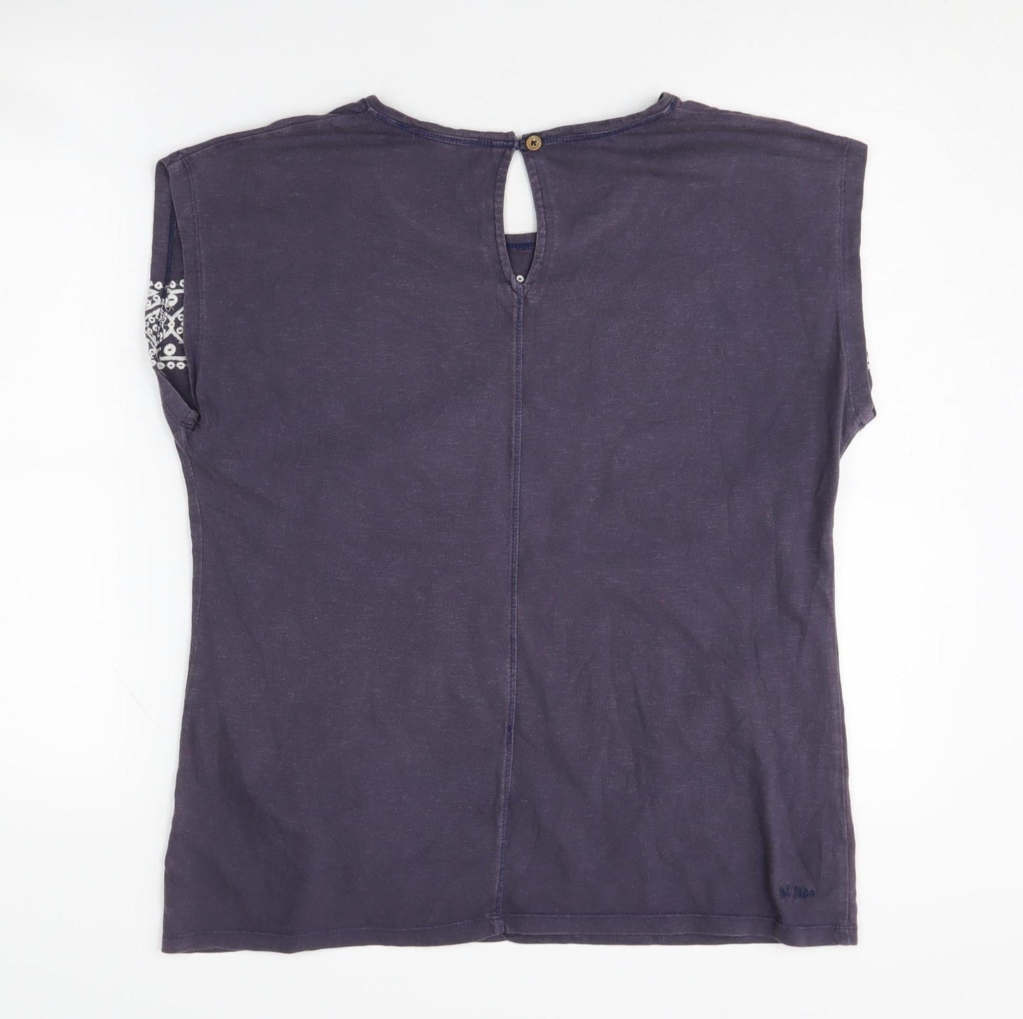 Womens UK Size 14 Fat Face Purple Basic T-Shirt