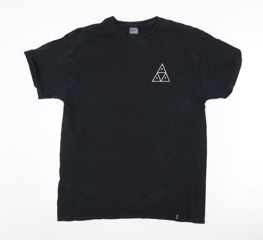 Mens UK Size M HUF Black  T-Shirt