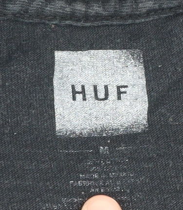 Mens UK Size M HUF Black  T-Shirt