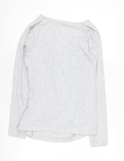 Womens UK Size M Marks and Spencer Grey Wrap Blouse