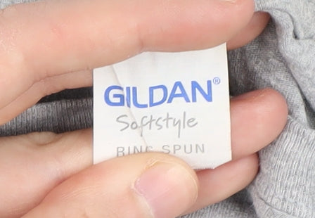 Mens UK Size M Gildan Grey  T-Shirt