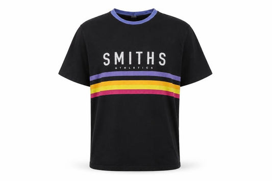 Front view of ASOS Men's Black Large Athletic Colourblock T-Shirt