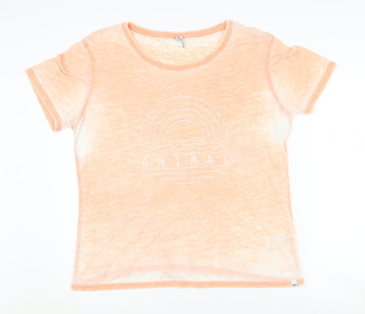 Animal Women's Orange T-Shirt Size 16