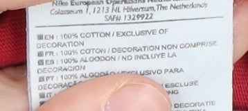 Nike Men's Red Graphic Slim Fit T-Shirt - Size L