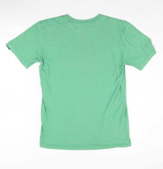 Nike Green Men's T-Shirt, M, Short Sleeve, Sports Style