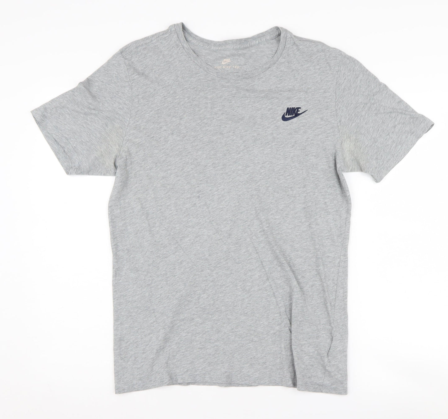 Nike Men's Grey Crew Neck Cotton T-Shirt Medium