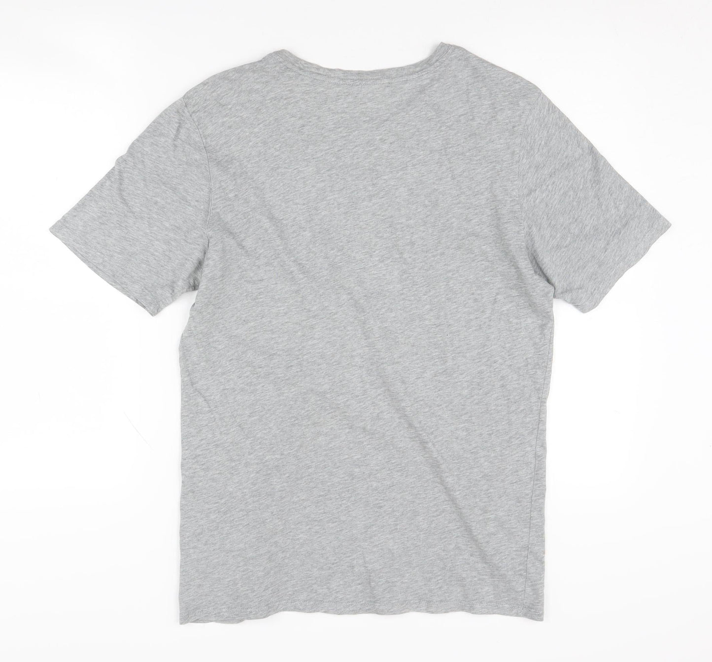 Nike Men's Grey Crew Neck Cotton T-Shirt Medium
