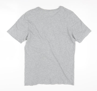 Nike Men's Grey Crew Neck Cotton T-Shirt Medium