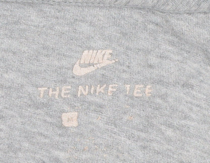 Nike Men's Grey Crew Neck Cotton T-Shirt Medium