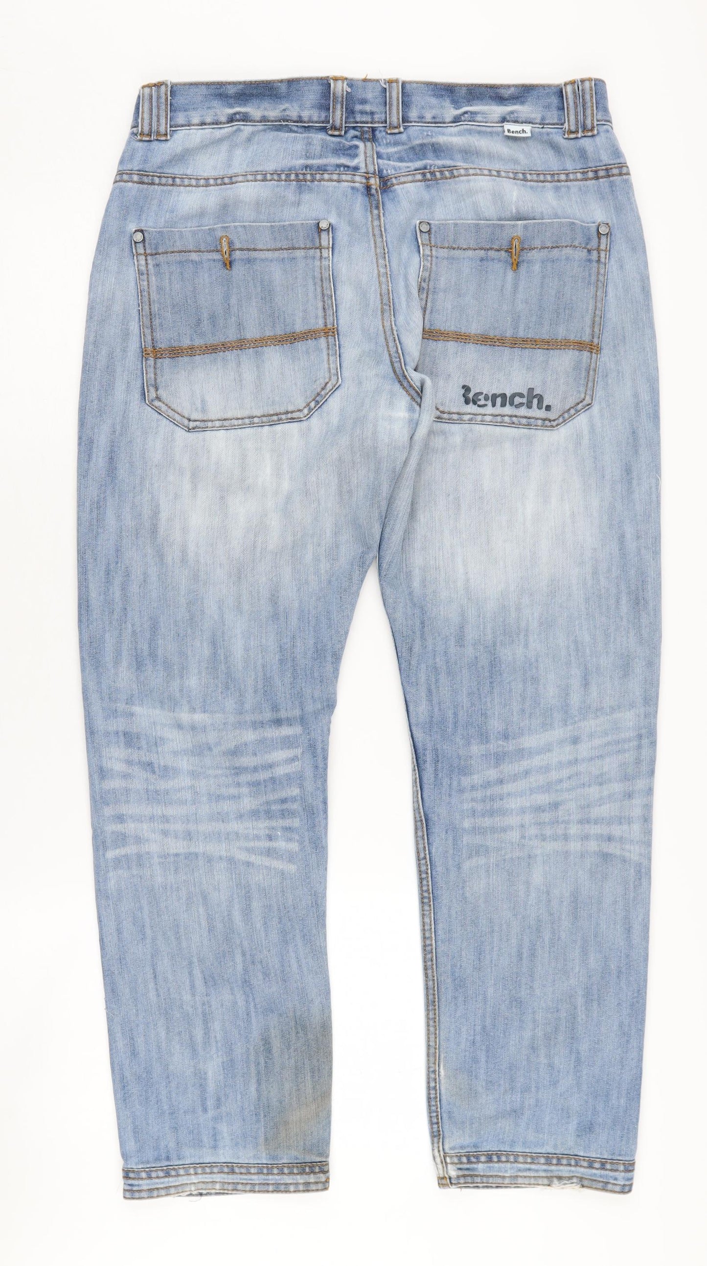 Bench Blue Straight Jeans 32W/30L Unisex Adults