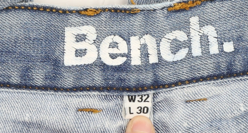 Bench Blue Straight Jeans 32W/30L Unisex Adults