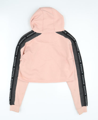 McKenzie Girls Pink Logo Hoodie, 12-13 Years, Casual, Hooded