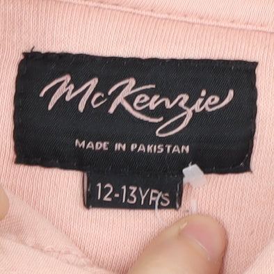 McKenzie Girls Pink Logo Hoodie, 12-13 Years, Casual, Hooded