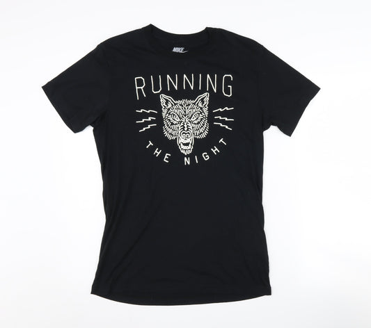 Nike Men's Black Slim Fit Sports T-Shirt M