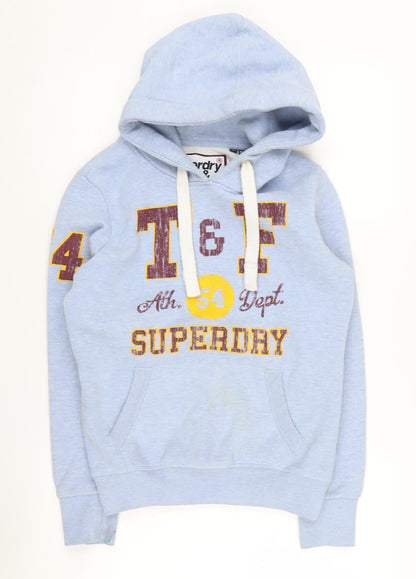 Superdry Women's Blue Pullover Hoodie Size 8