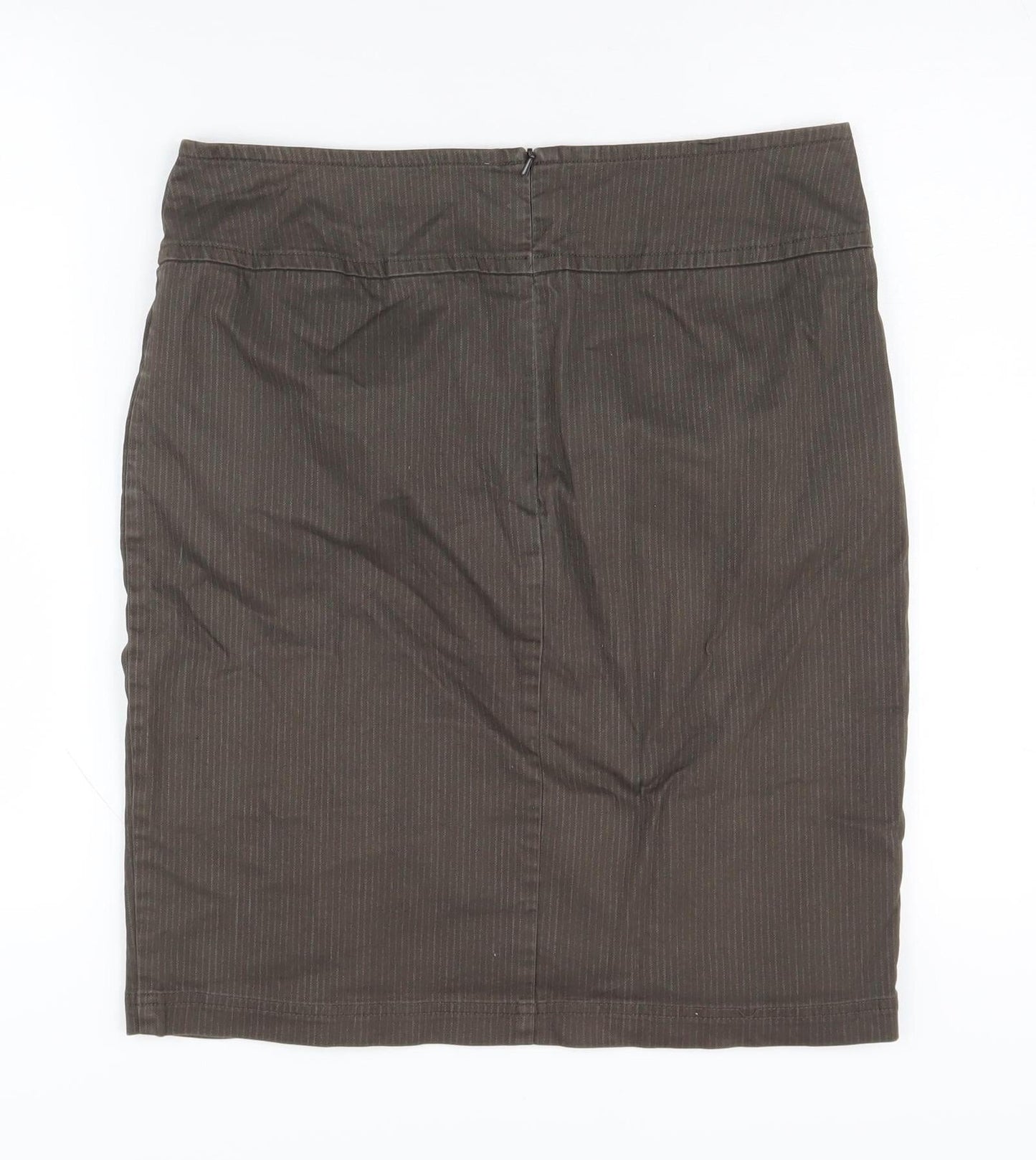 Laura Ashley Women's Brown Pencil Skirt Size 14