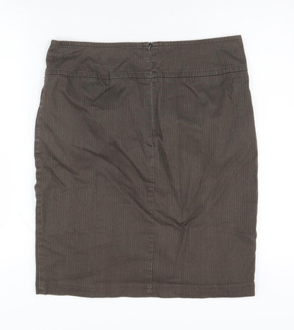 Laura Ashley Women's Brown Pencil Skirt Size 14