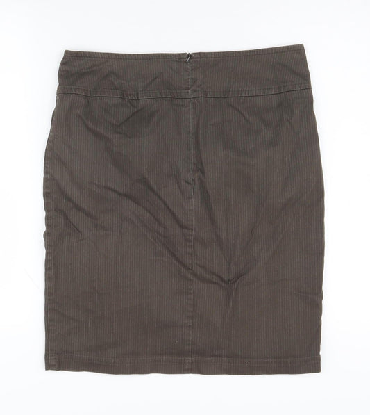 Laura Ashley Women's Brown Pencil Skirt Size 14