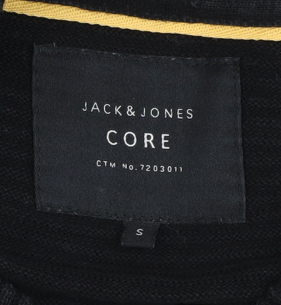 Mens UK Size S JACK & JONES Black Basic Jacket