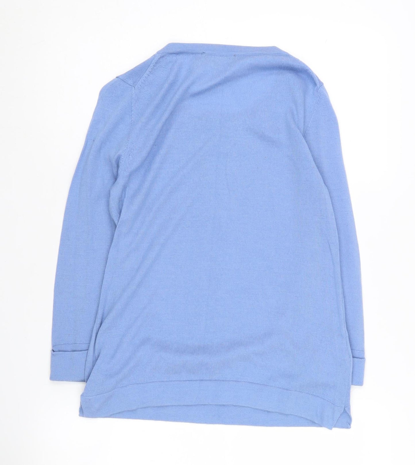 Laura Ashley Women's Blue Merino Wool Jumper, Size 8