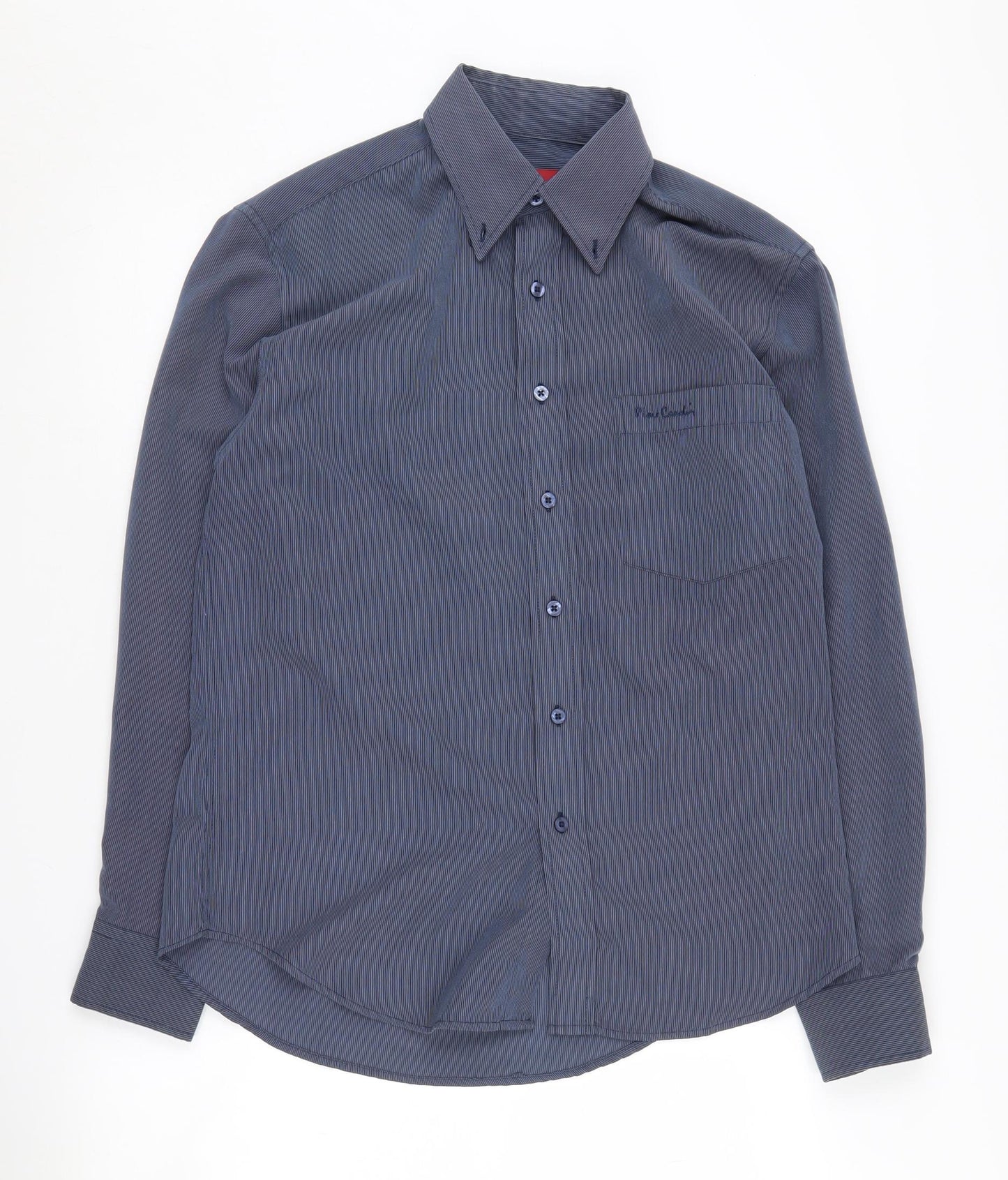Pierre Cardin Men's Blue Striped Shirt, S, Button-Up