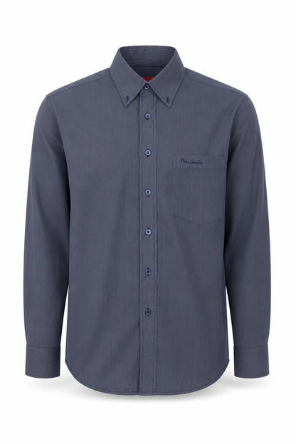 Pierre Cardin Men's Blue Striped Shirt, S, Button-Up