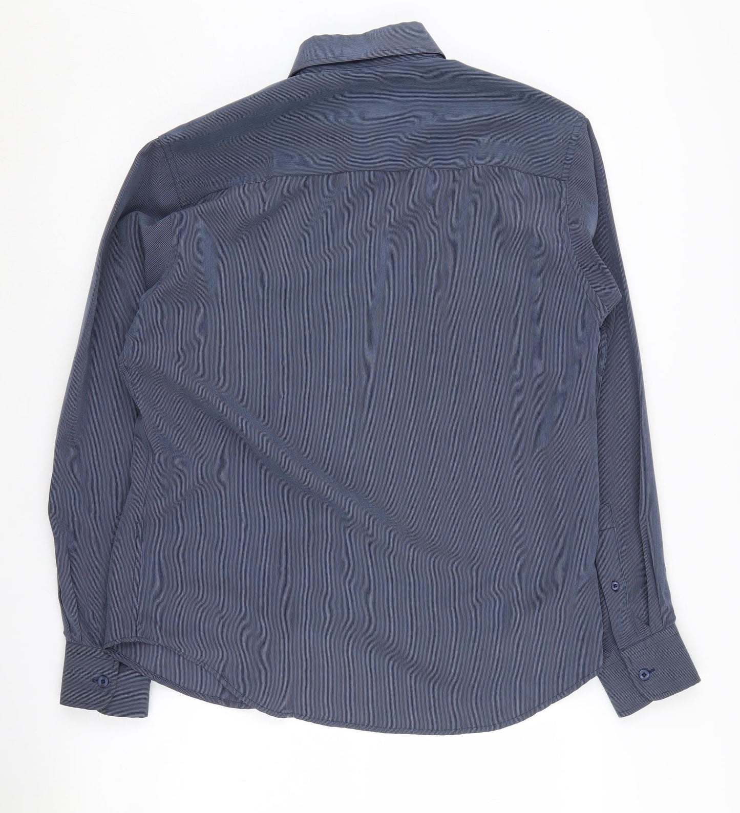 Pierre Cardin Men's Blue Striped Shirt, S, Button-Up
