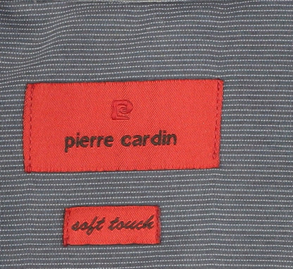 Pierre Cardin Men's Blue Striped Shirt, S, Button-Up