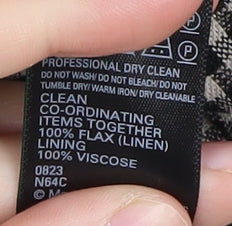 Jaeger Women's Black Check Blazer Size 16 Classic Fit