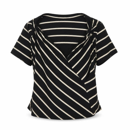 Womens UK Size L Viyella Black Wrap Blouse