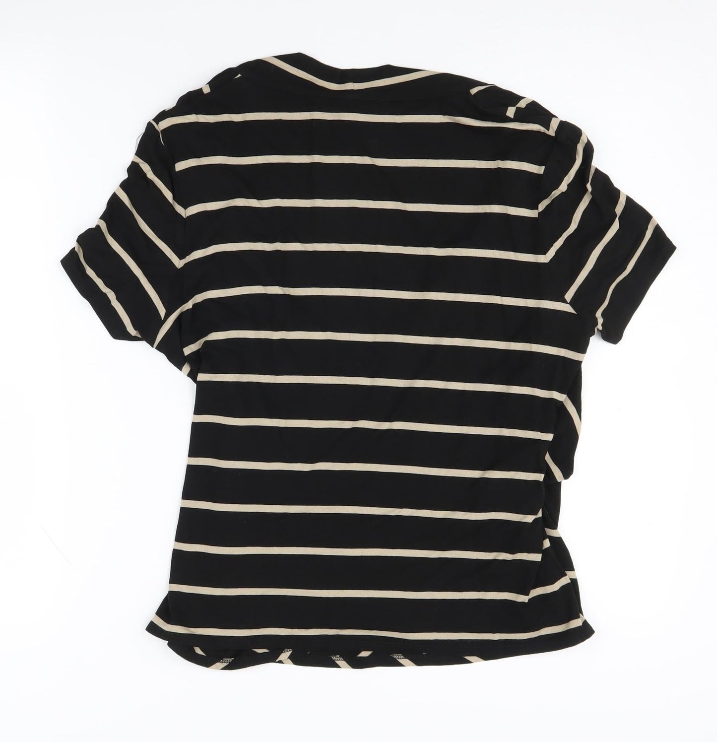 Womens UK Size L Viyella Black Wrap Blouse