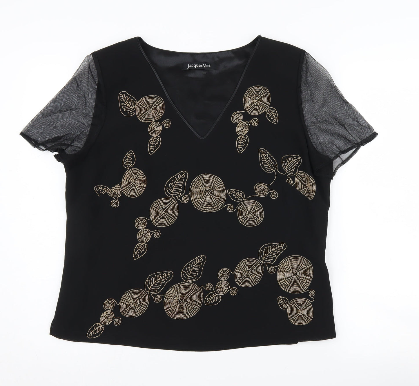 Womens UK Size 16 Jacques Vert Black  Blouse
