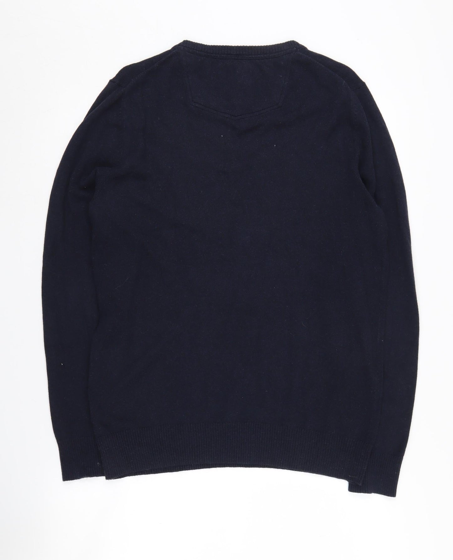 Fat Face Men's Blue Medium Pullover Jumper V-Neck