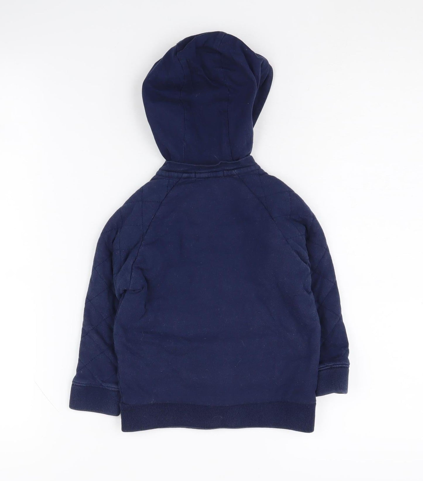 Junior J Boys Blue Full Zip Hoodie 2-3 Years, Logo Accent
