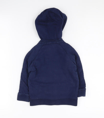 Junior J Boys Blue Full Zip Hoodie 2-3 Years, Logo Accent