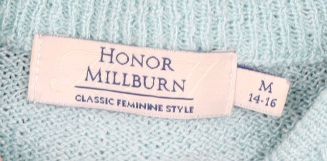 Womens UK Size M Honor Millburn Blue Cardigan Jumper