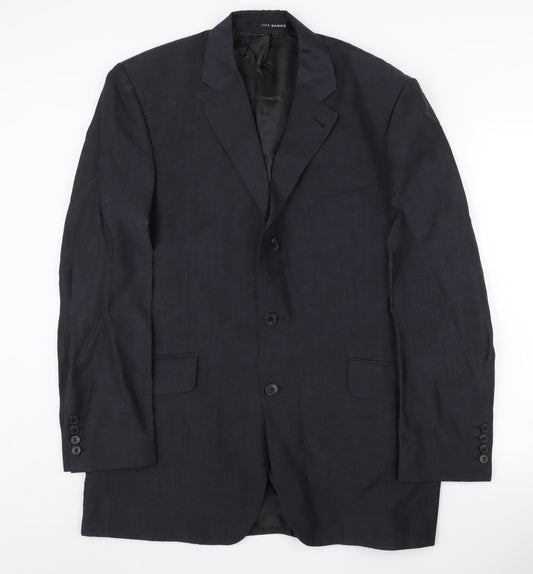 Mens UK Size 42 Jeff Banks Regular Blue Suit Jacket
