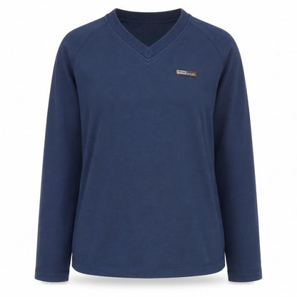 HEAD Women's Blue V-Neck Long Sleeve T-Shirt