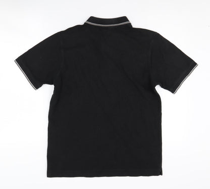 Lacoste Men's Black Polo Shirt M Collared Logo