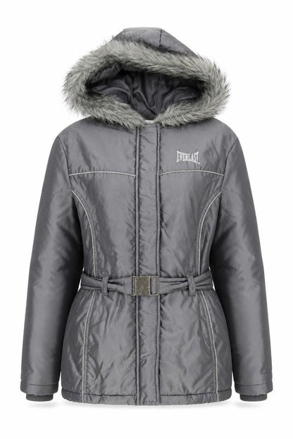Womens UK Size 10 Everlast Grey Parka Coat