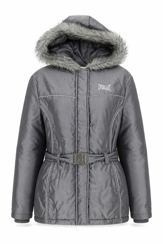 Womens UK Size 10 Everlast Grey Parka Coat