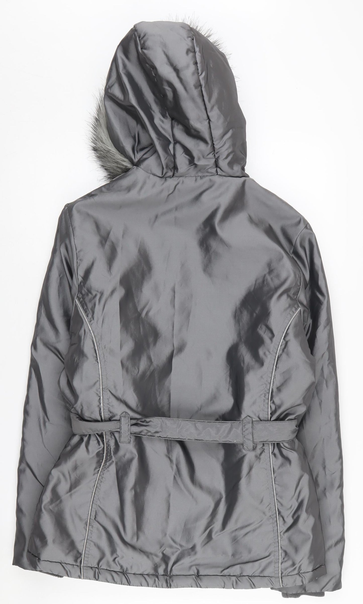 Womens UK Size 10 Everlast Grey Parka Coat
