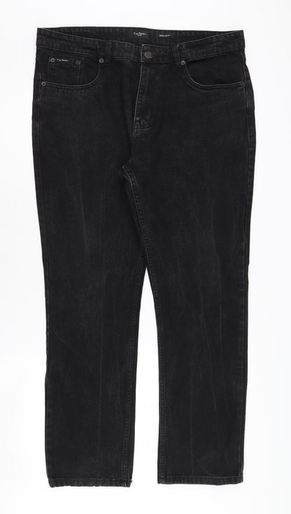 Mens UK Size 38 Pierre Cardin Regular Fit  Black Jeans