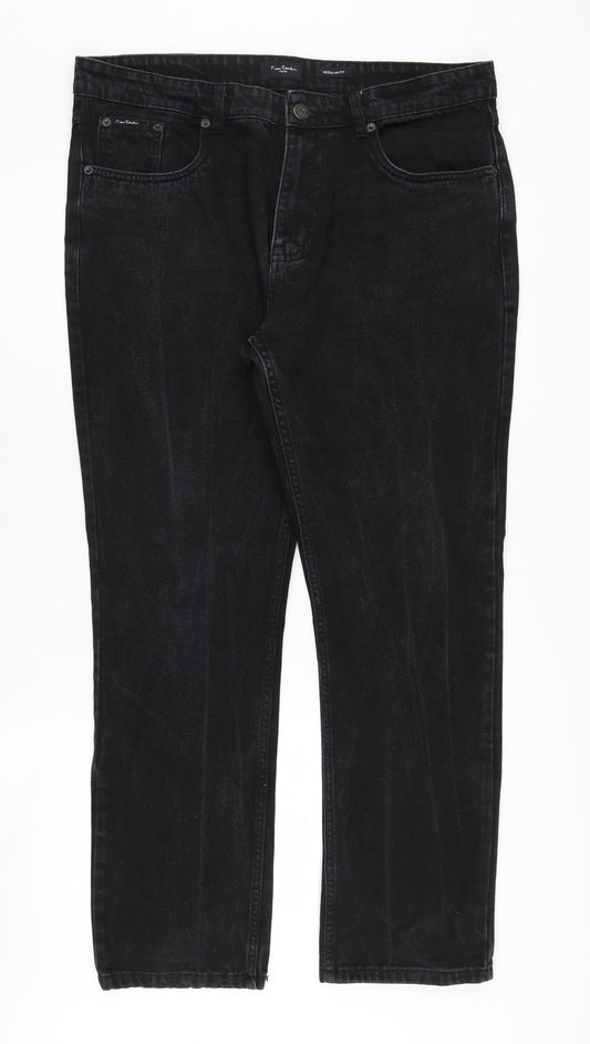 Mens UK Size 38 Pierre Cardin Regular Fit  Black Jeans