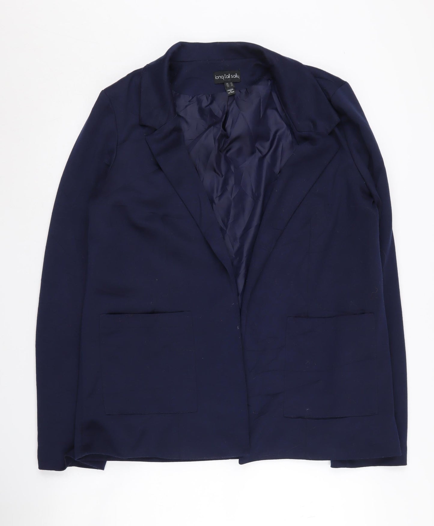 Long Tall Sally Women's Blue Blazer, Size 14