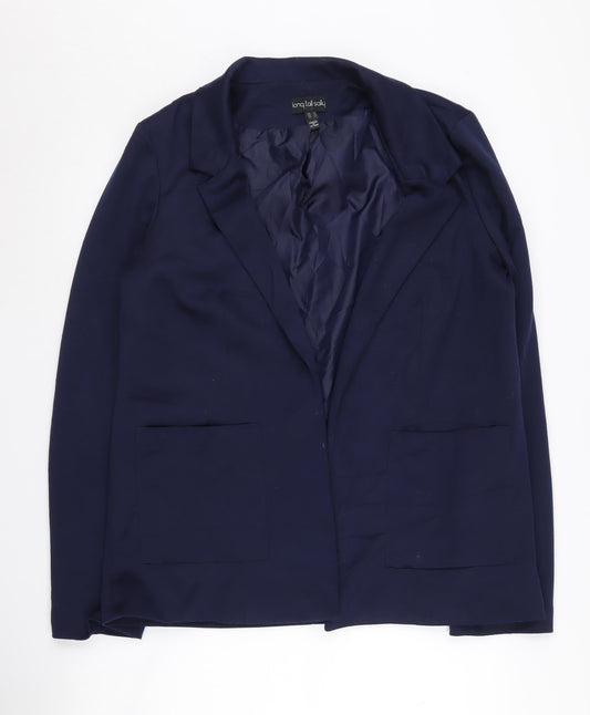 Long Tall Sally Women's Blue Blazer, Size 14