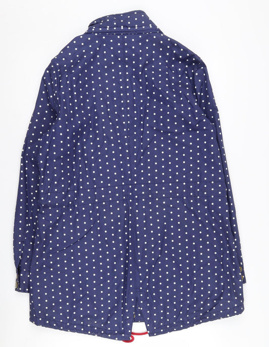 Laura Ashley Women's Blue Polka Dot Rain Coat Size 14