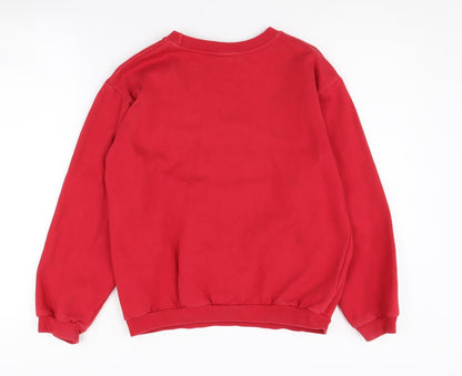 Puma Boys Red Sweatshirt, 12-13 Years, Crew Neck Pullover