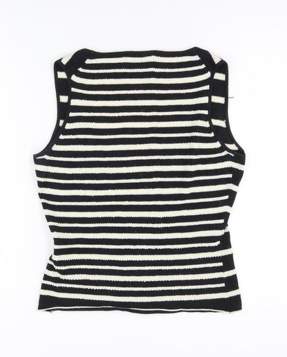 Womens UK Size S Whistles Black Vest Jumper